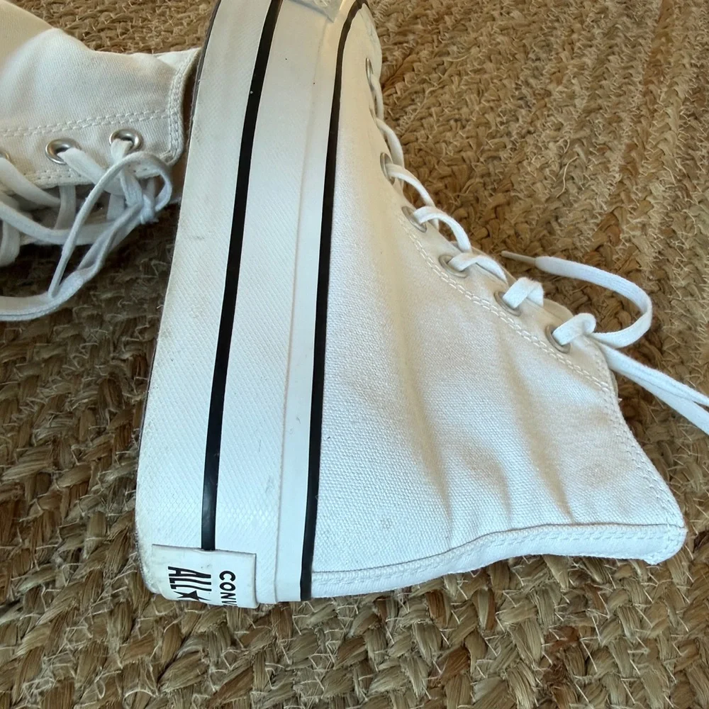 Converse Classic White Canvas High-Tops - Picture 9 of 10